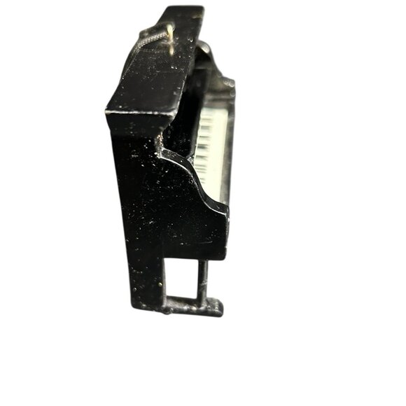 Classic Black Piano Christmas Ornament Upright Key Cover Opens Closes Holiday - Picture 3 of 10